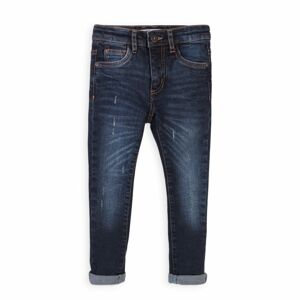 Nohavice chlapčenské džínsové s elastanom, Minoti, East 6, modrá - 98/104 | 3/4let